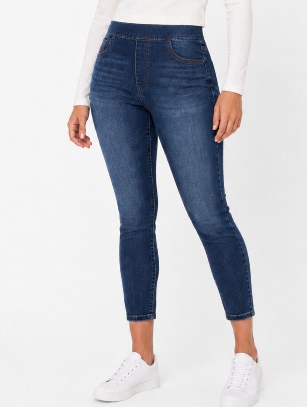Liverpool Los Angeles Jeggings Women Size 14/32 Dark Wash Stretch  Crop Ankle